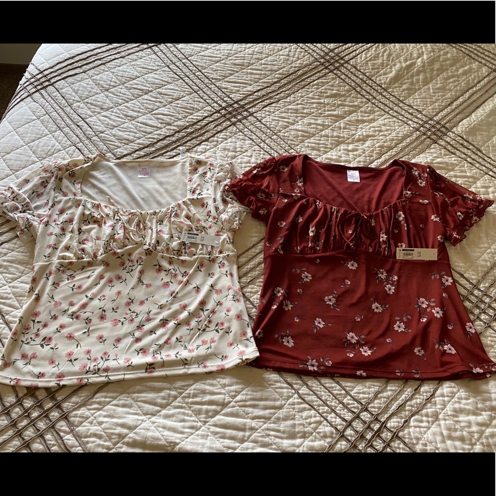 ••BUNDLE OF 2•• NWT XL fall tops lined🍁🍂